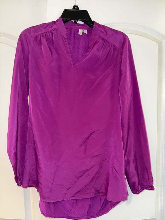 Madison Tops - Madison Long-Sleeve V-Neck Tunic — Magenta